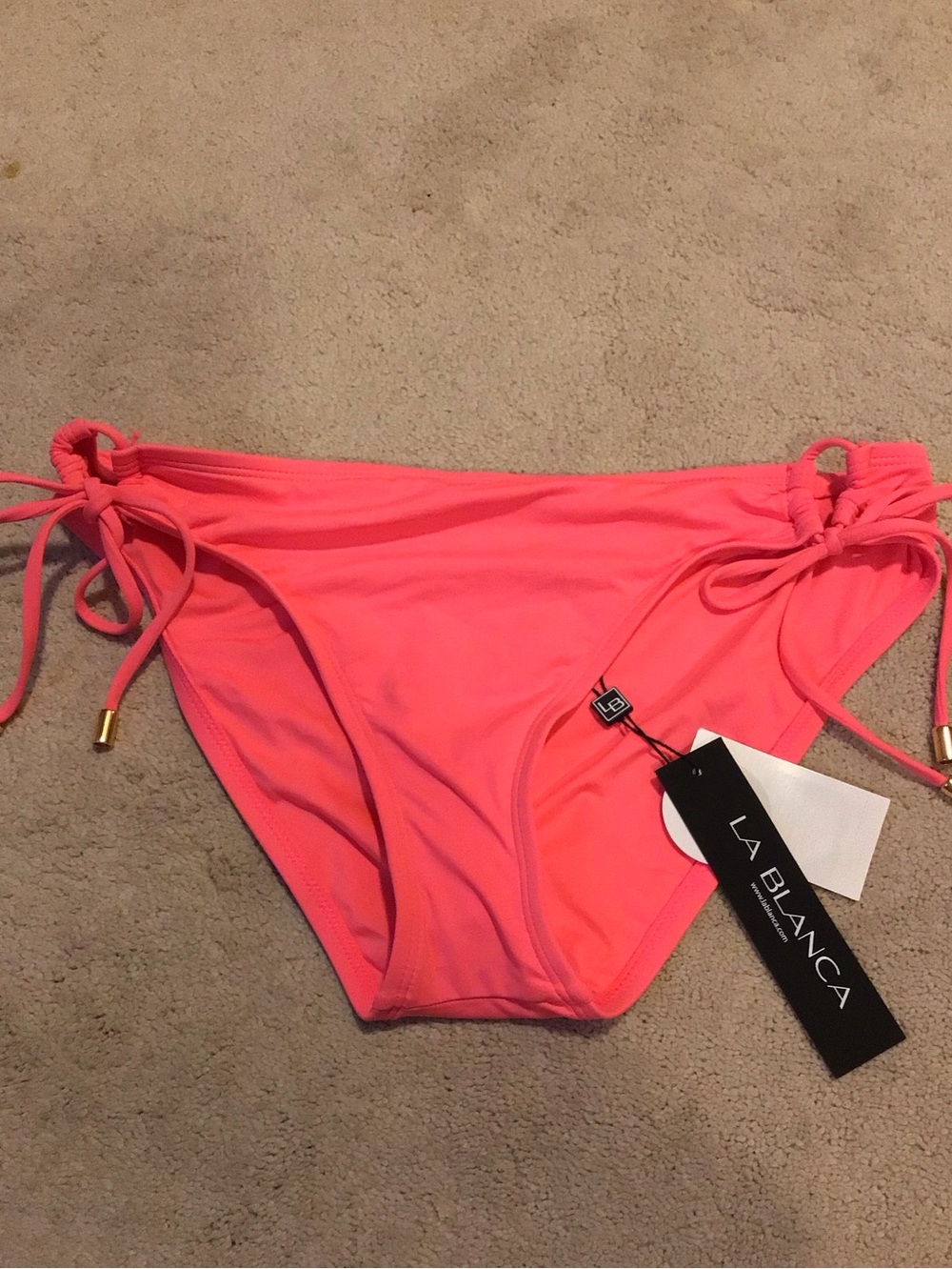 NWT La Blanca Pink Side-Tie Bikini Bottoms